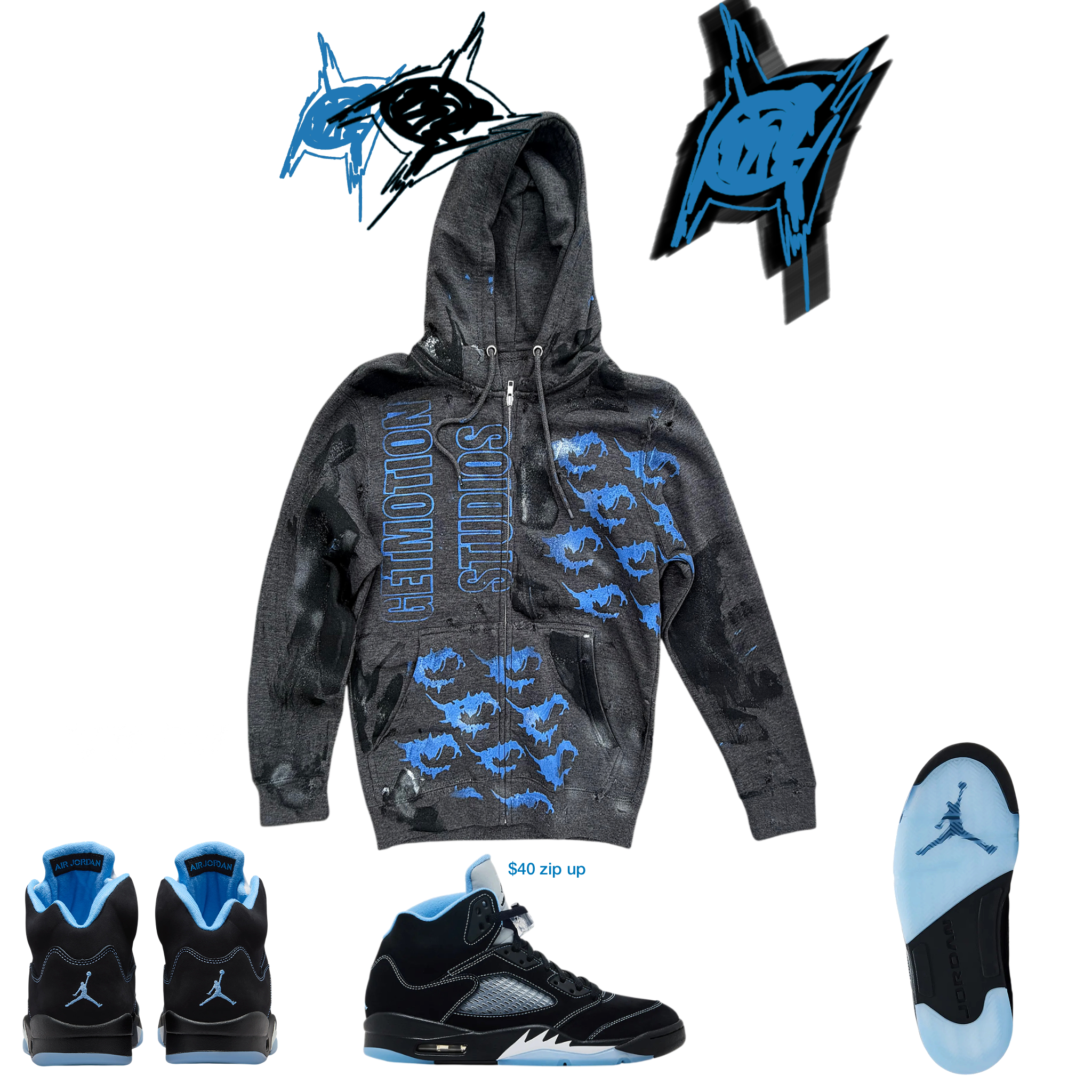 Carolina blue legacy zip up